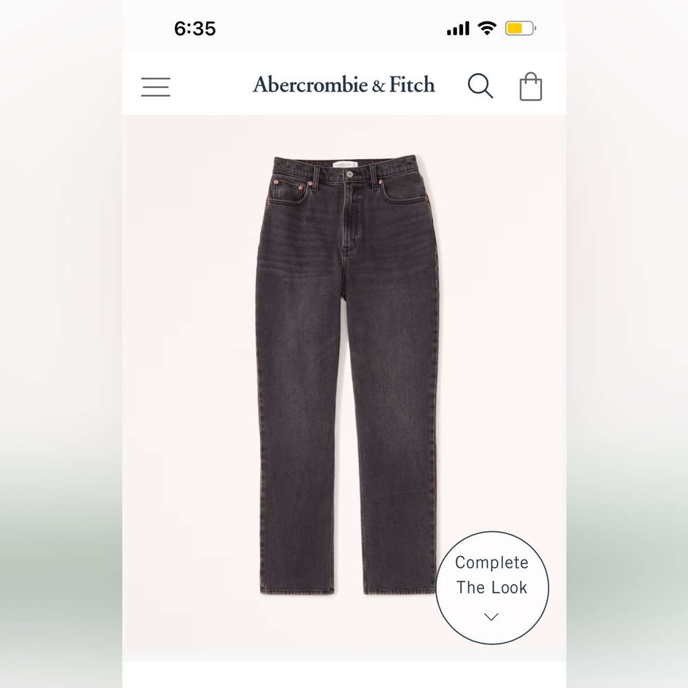 Curve Love Ultra High Rise 90s Straight Jean black jeans size 4